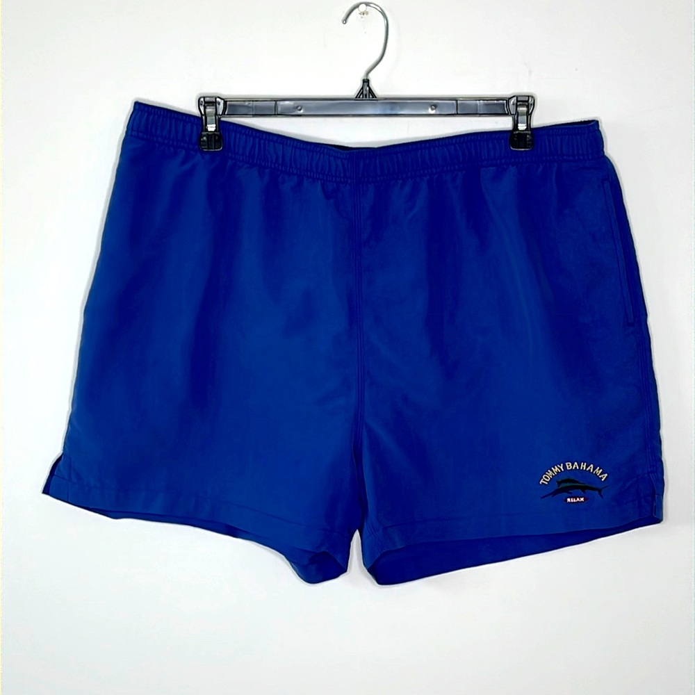 TOMMY BAHAMA Logo Hem Men’s Swim Shorts w/ Back Pocket Sz XL